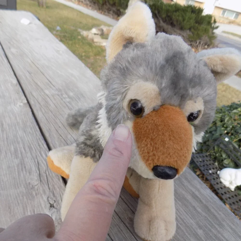 WOLF Plush, Realistic Wolf, PLUSH STUFFED ANIMAL *